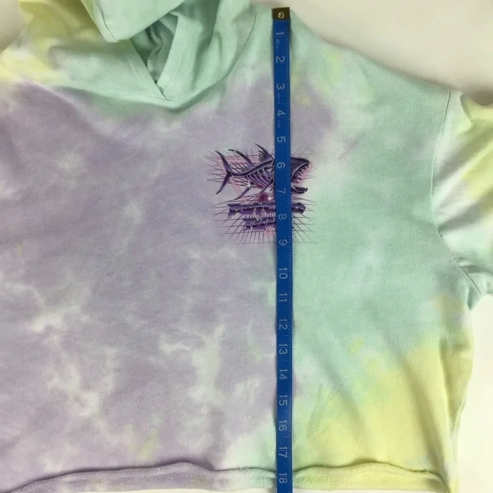 NWT Psycho Tuna Tie Dye Crop Trey Lavender Hoodie | Medium